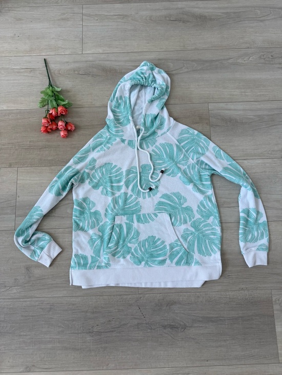 Ron Jon Tops - Ron Jon Cozy palm pullover with hoodie and drawstring size Small